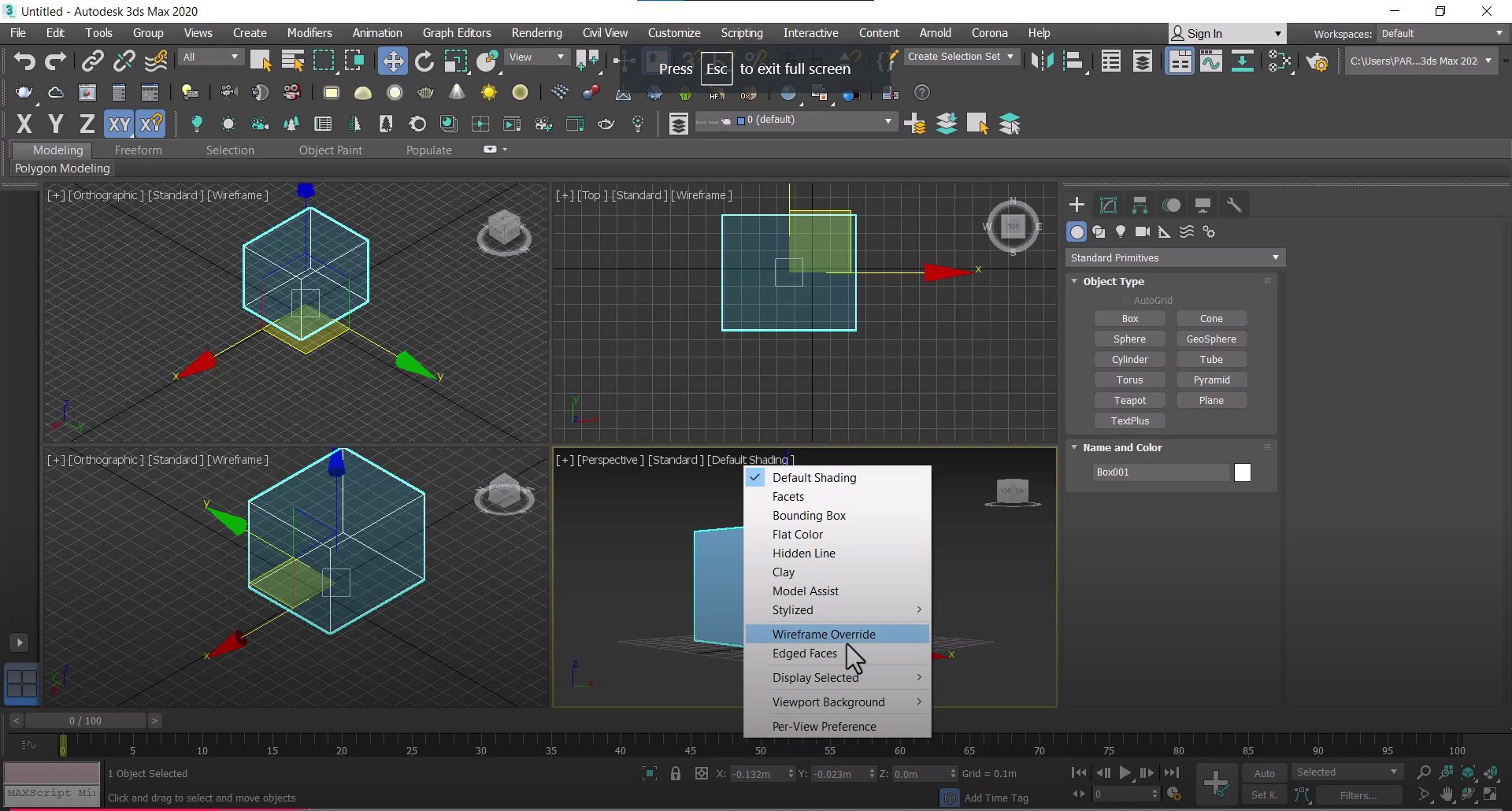 wireframe in 3ds max